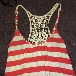 Crochet back detail beach shirt